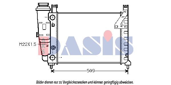 AKS DASIS radiatorius, variklio aušinimas 080180N